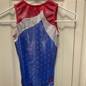 GK Red, White, and Blue Leotard Adult XS
